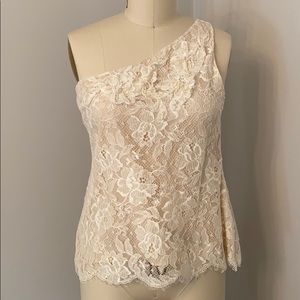 One shoulder Lace blouse
